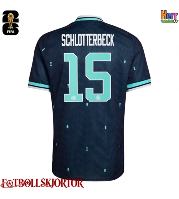 Tyskland Nico Schlotterbeck #15 Bortatröja VM 2026 Kortärmad